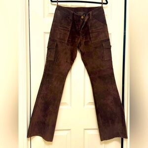 Michael Hoban Dark Brown Flare Pants